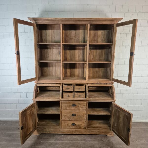 Buffetkast Vitrine 1,65 m Teak - Afbeelding 16