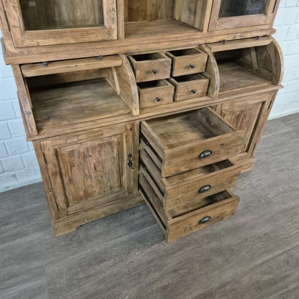 Buffetkast Vitrine 1,65 m Teak - Afbeelding 19