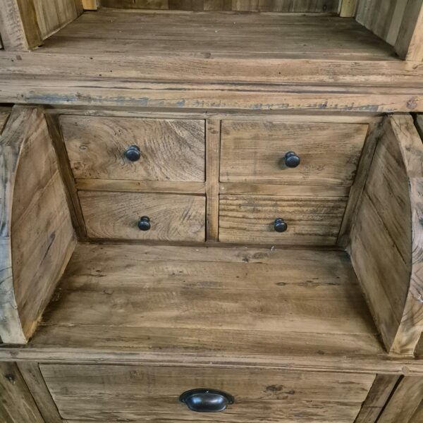 Buffetkast Vitrine 1,65 m Teak - Afbeelding 7