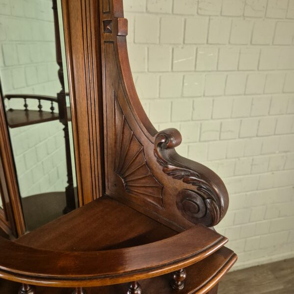 Buffetkast Spiegelkast Jugendstil 1895 Noten - Afbeelding 14