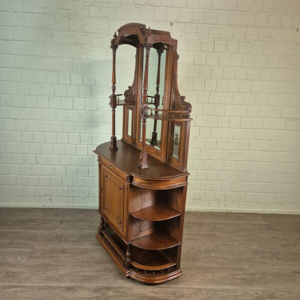 Buffetkast Spiegelkast Jugendstil 1895 Noten - Afbeelding 3