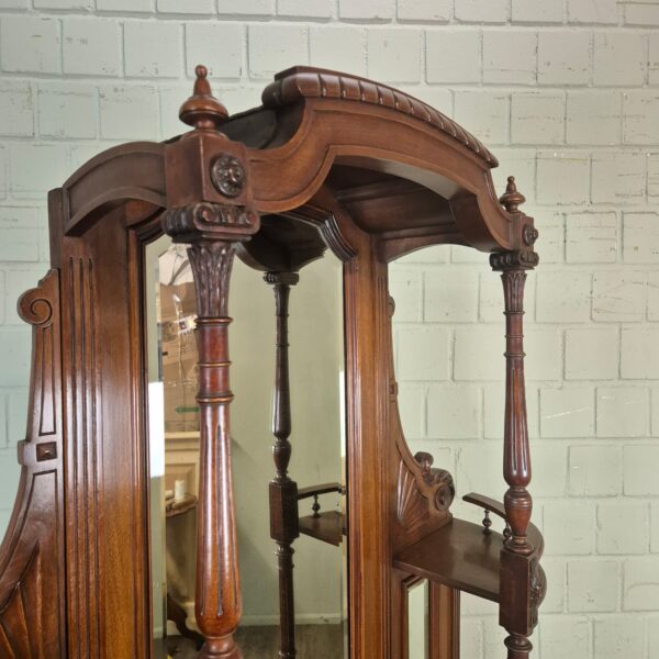 Buffetkast Spiegelkast Jugendstil 1895 Noten - Afbeelding 12