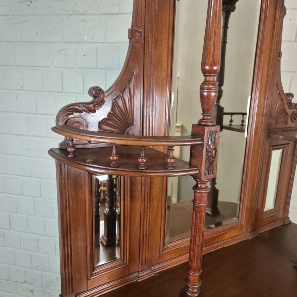 Buffetkast Spiegelkast Jugendstil 1895 Noten - Afbeelding 11