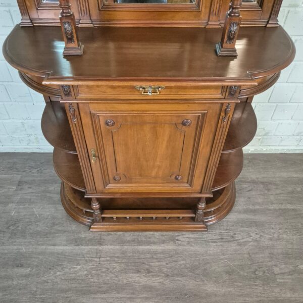 Buffetkast Spiegelkast Jugendstil 1895 Noten - Afbeelding 7
