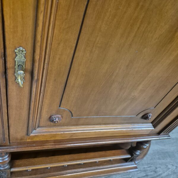 Buffetkast Spiegelkast Jugendstil 1895 Noten - Afbeelding 9