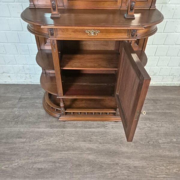 Buffetkast Spiegelkast Jugendstil 1895 Noten - Afbeelding 17