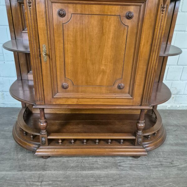Buffetkast Spiegelkast Jugendstil 1895 Noten - Afbeelding 8