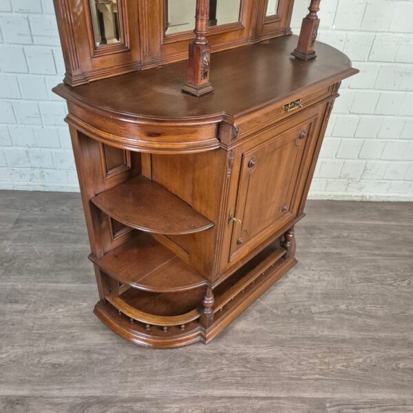 Buffetkast Spiegelkast Jugendstil 1895 Noten - Afbeelding 10