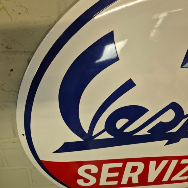 Vespa Servizio Emaille Reclamebord Ø 0,90 m - Afbeelding 6