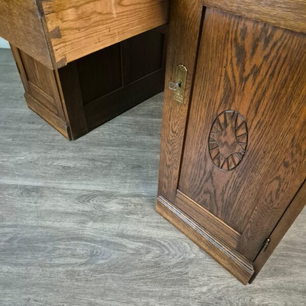 Bureau Jugendstil 1920 Eiken - Afbeelding 13