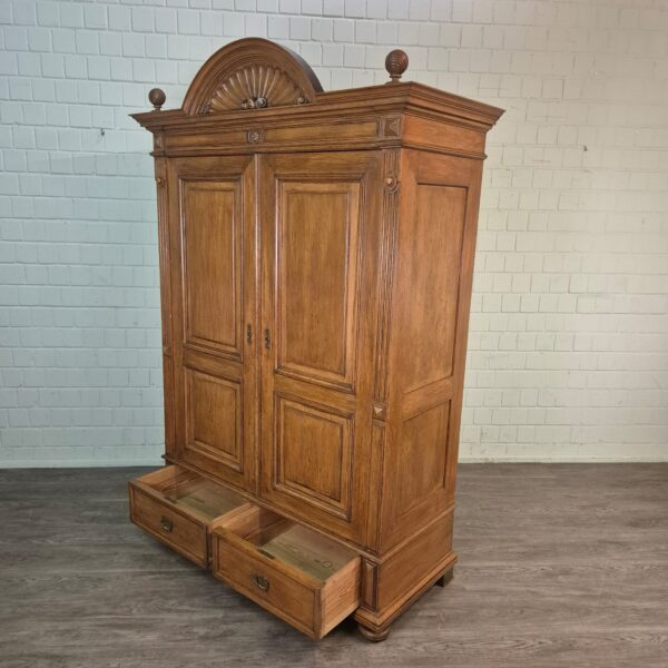 Kast Kledingkast Gründerzeit 1880 Eiken - Afbeelding 16