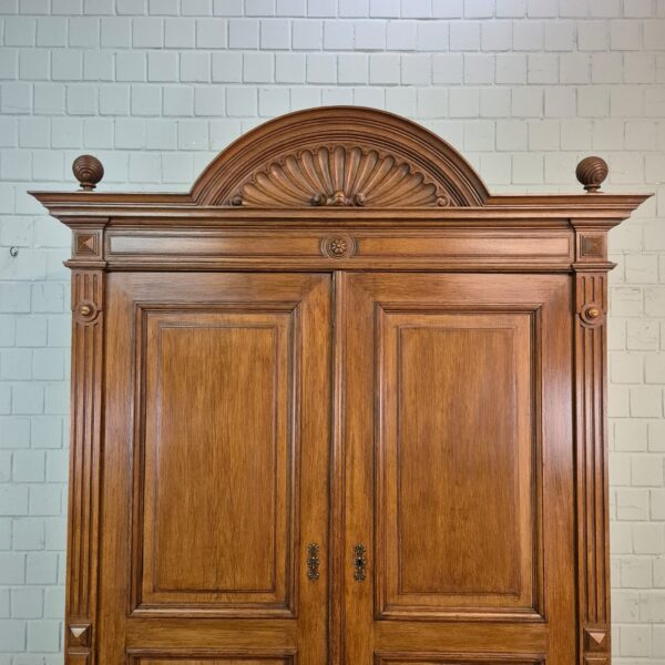 Kast Kledingkast Gründerzeit 1880 Eiken - Afbeelding 3