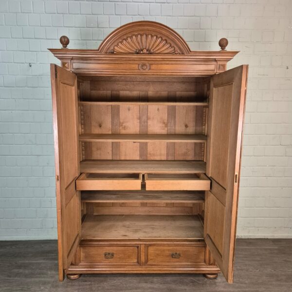 Kast Kledingkast Gründerzeit 1880 Eiken - Afbeelding 10