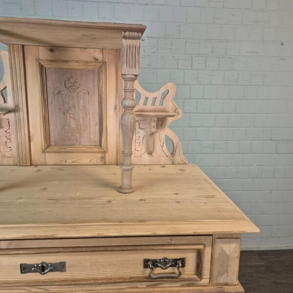 Vertiko met Opstand Jugendstil 1900 Grenen - Afbeelding 10