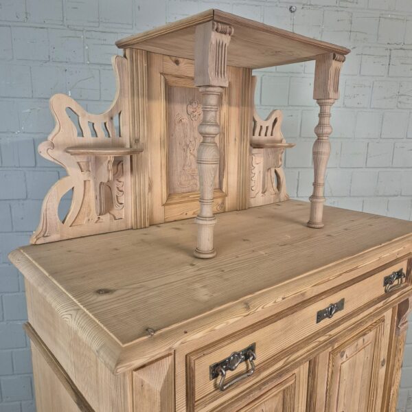 Vertiko met Opstand Jugendstil 1900 Grenen - Afbeelding 5