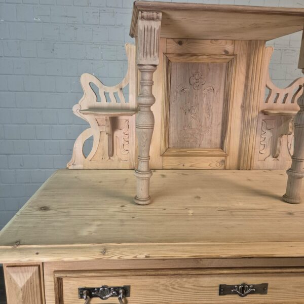 Vertiko met Opstand Jugendstil 1900 Grenen - Afbeelding 8