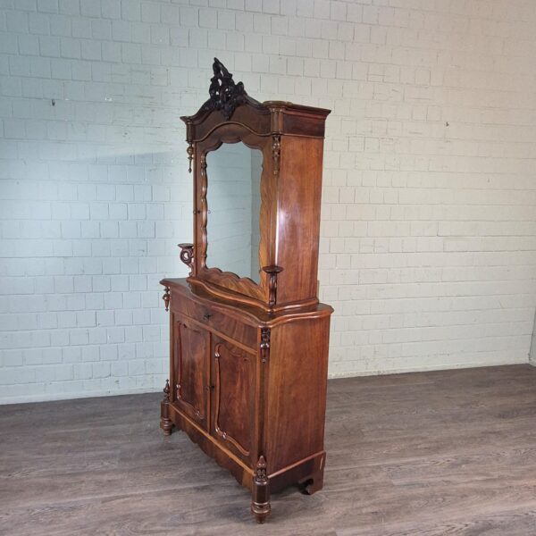 Vitrine Bonheur Biedermeier 1850 Mahonie - Afbeelding 4