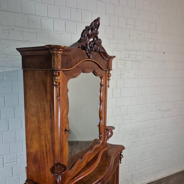 Vitrine Bonheur Biedermeier 1850 Mahonie - Afbeelding 5