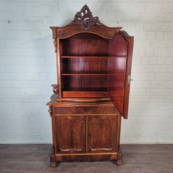Vitrine Bonheur Biedermeier 1850 Mahonie - Afbeelding 14