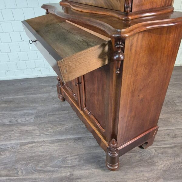 Vitrine Bonheur Biedermeier 1850 Mahonie - Afbeelding 17