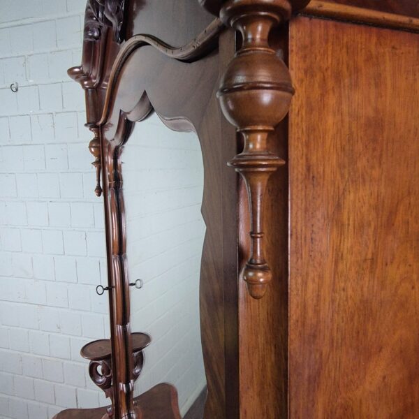 Vitrine Bonheur Biedermeier 1850 Mahonie - Afbeelding 11