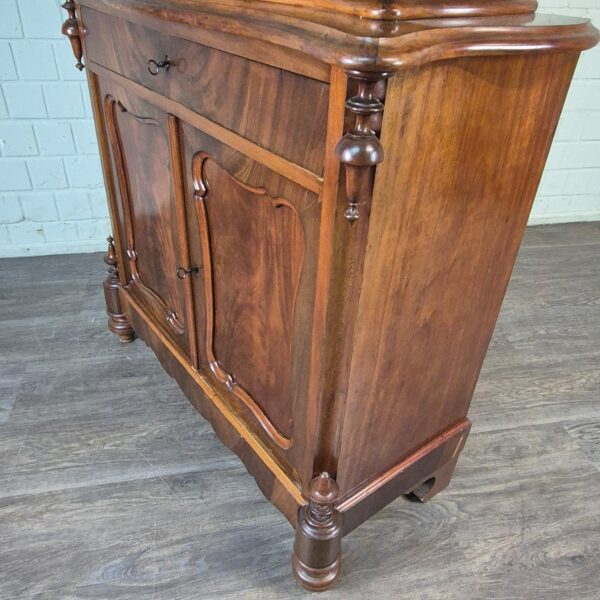 Vitrine Bonheur Biedermeier 1850 Mahonie - Afbeelding 9