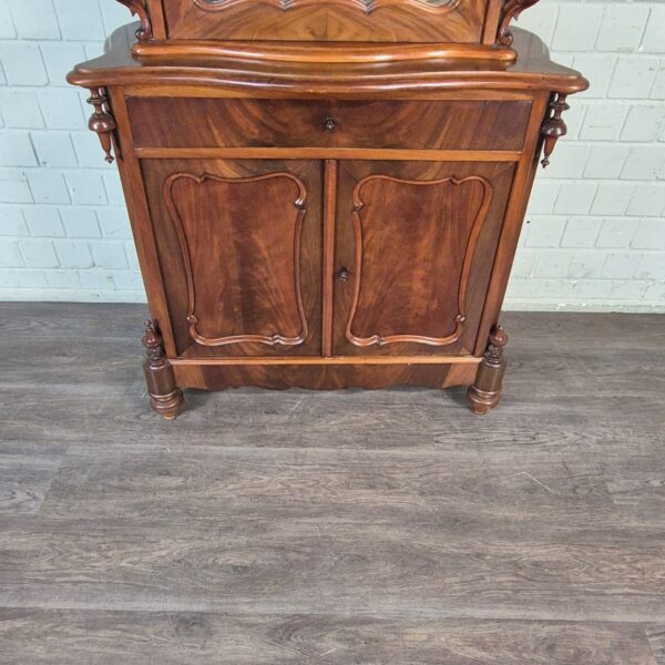 Vitrine Bonheur Biedermeier 1850 Mahonie - Afbeelding 8