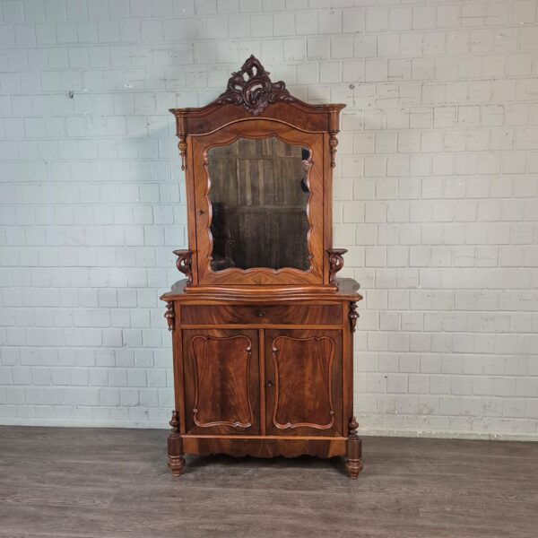 Vitrine Bonheur Biedermeier 1850 Mahonie - Afbeelding 2
