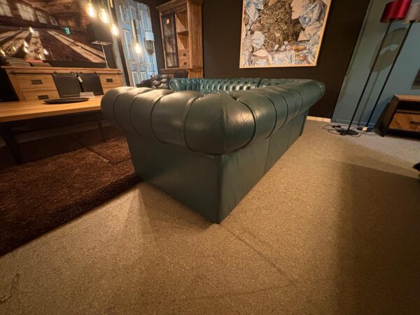 Chesterfield Hoekbank  Donker Turkoois 2,75 m x 2,90 m - Afbeelding 6