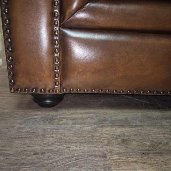 Chesterfield Hoekbank Donkerbruin 2,75 m x 2,90 m - Afbeelding 8
