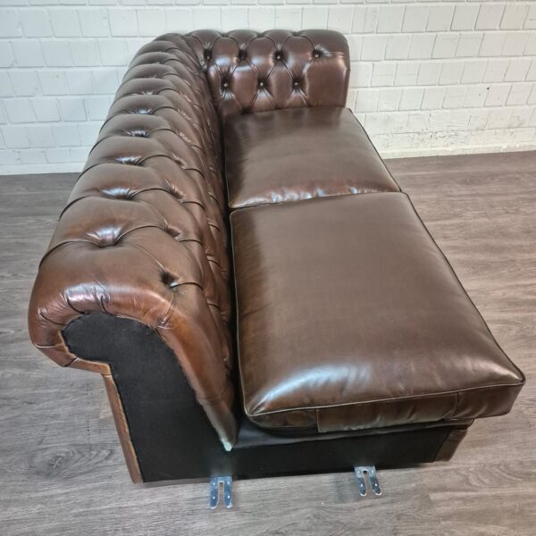 Chesterfield Hoekbank Donkerbruin 2,75 m x 2,90 m - Afbeelding 16