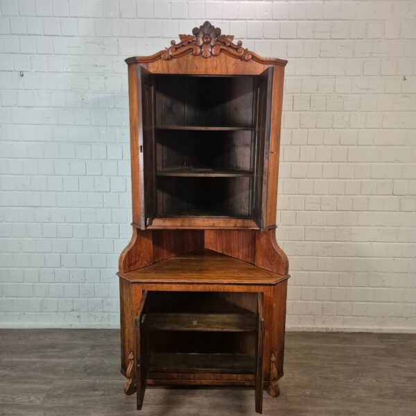 Hoekkast Louis Philippe 1860 Essenhout - Afbeelding 9