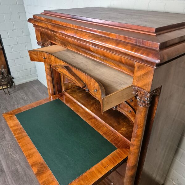 Secretaire Biedermeier 1840 Mahonie - Afbeelding 15