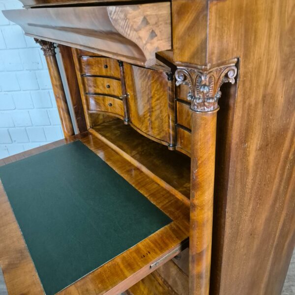 Secretaire Biedermeier 1840 Mahonie - Afbeelding 14