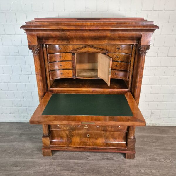 Secretaire Biedermeier 1840 Mahonie - Afbeelding 11