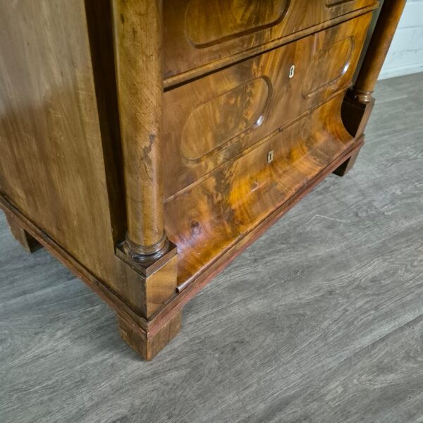 Secretaire Biedermeier 1840 Mahonie - Afbeelding 8