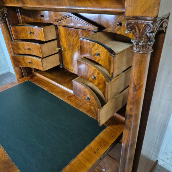Secretaire Biedermeier 1840 Mahonie - Afbeelding 13