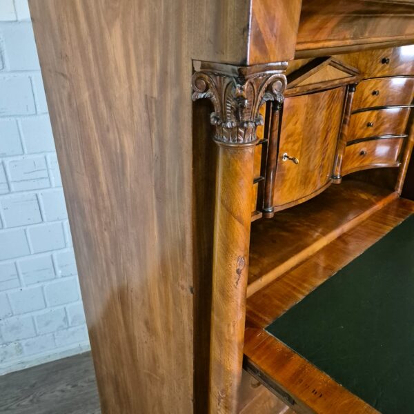 Secretaire Biedermeier 1840 Mahonie - Afbeelding 7