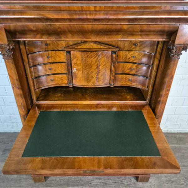 Secretaire Biedermeier 1840 Mahonie - Afbeelding 10