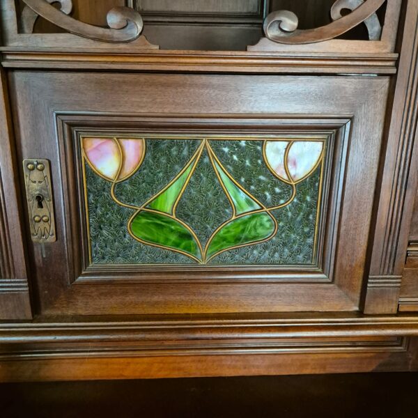 Buffetkast Kast Jugendstil 1910 Noten - Afbeelding 15