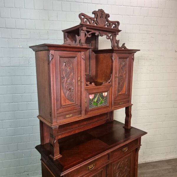 Buffetkast Kast Jugendstil 1910 Noten - Afbeelding 3