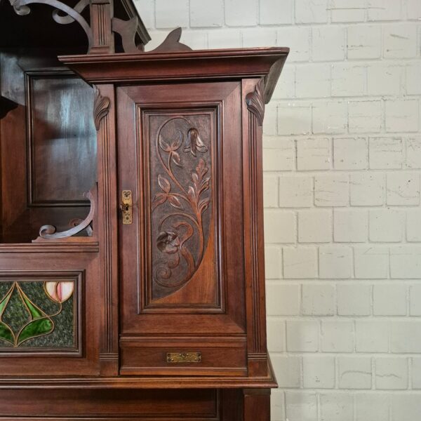 Buffetkast Kast Jugendstil 1910 Noten - Afbeelding 12