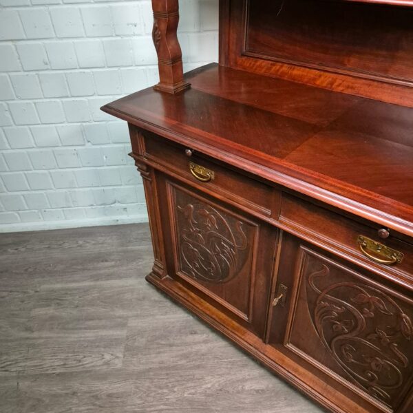 Buffetkast Kast Jugendstil 1910 Noten - Afbeelding 9