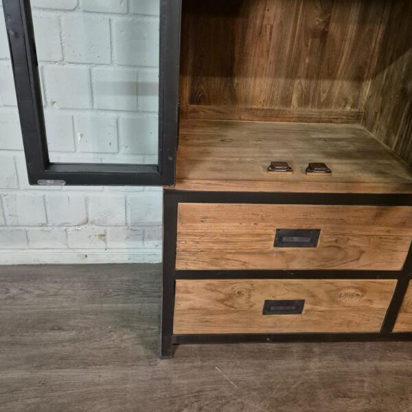 Vitrine Boekenkast Teak 1,25 m - Afbeelding 12