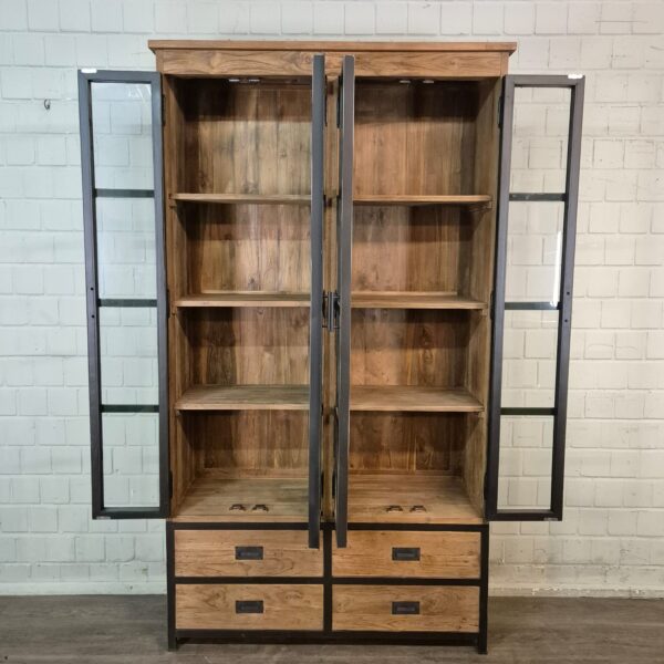 Vitrine Boekenkast Teak 1,25 m - Afbeelding 10