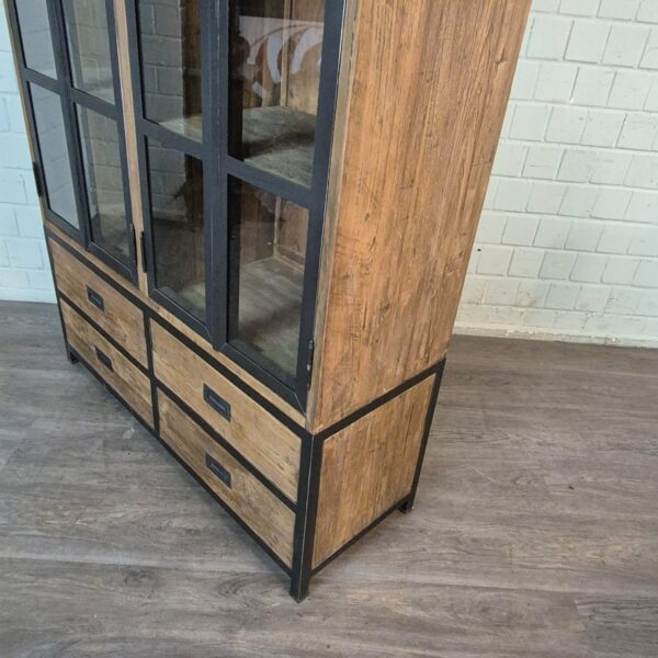 Vitrine Boekenkast Teak 1,25 m - Afbeelding 8