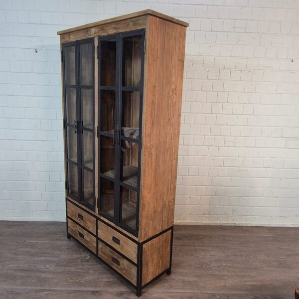 Vitrine Boekenkast Teak 1,25 m - Afbeelding 4