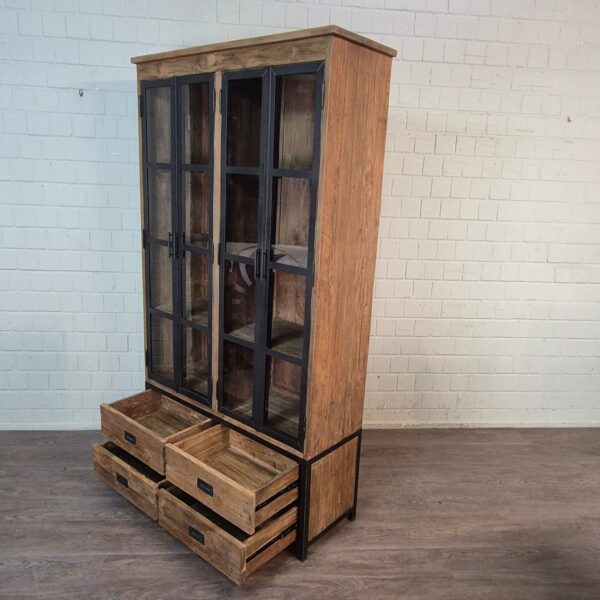 Vitrine Boekenkast Teak 1,25 m - Afbeelding 13