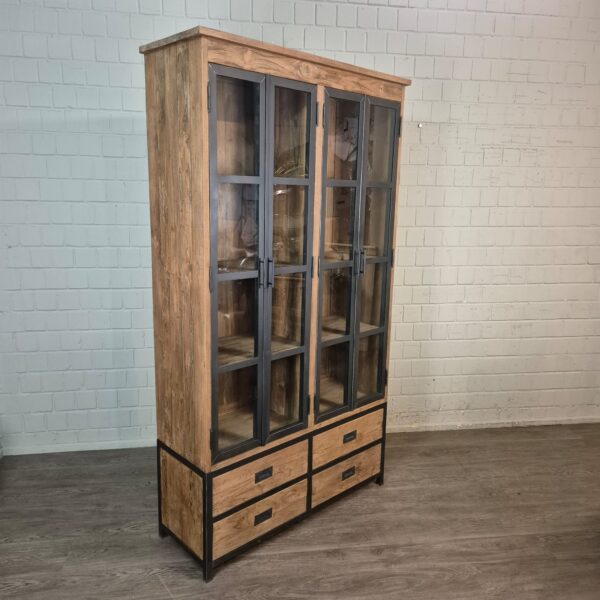 Vitrine Boekenkast Teak 1,25 m