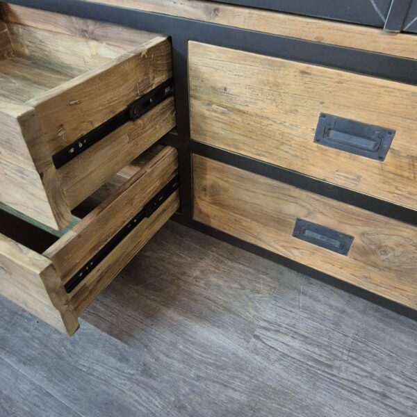 Vitrine Boekenkast Teak 1,25 m - Afbeelding 16